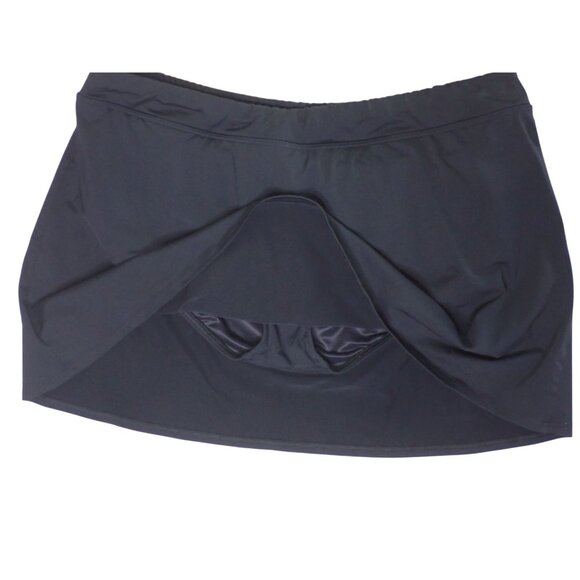Lands' End Swim Skirt Skort Women 16 Black Modest Casual Classic‎ - Picture 2 of 4